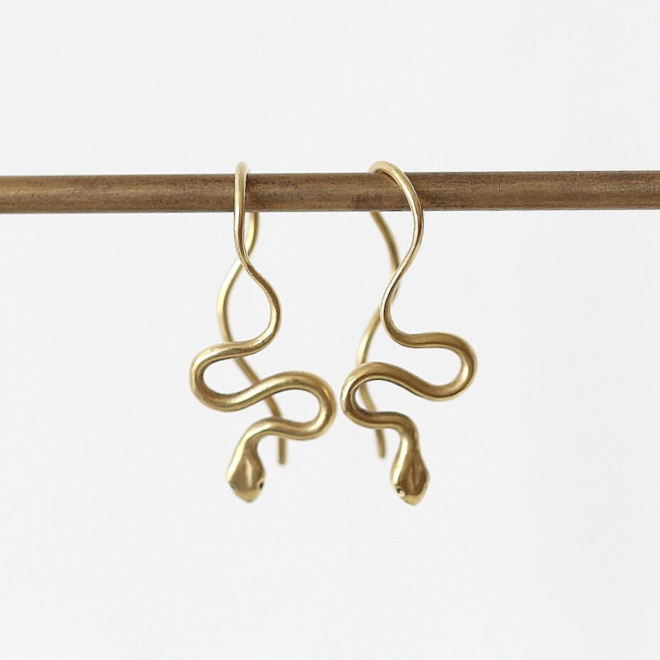 Shelley Cavanaugh 18k Serpent Hooks