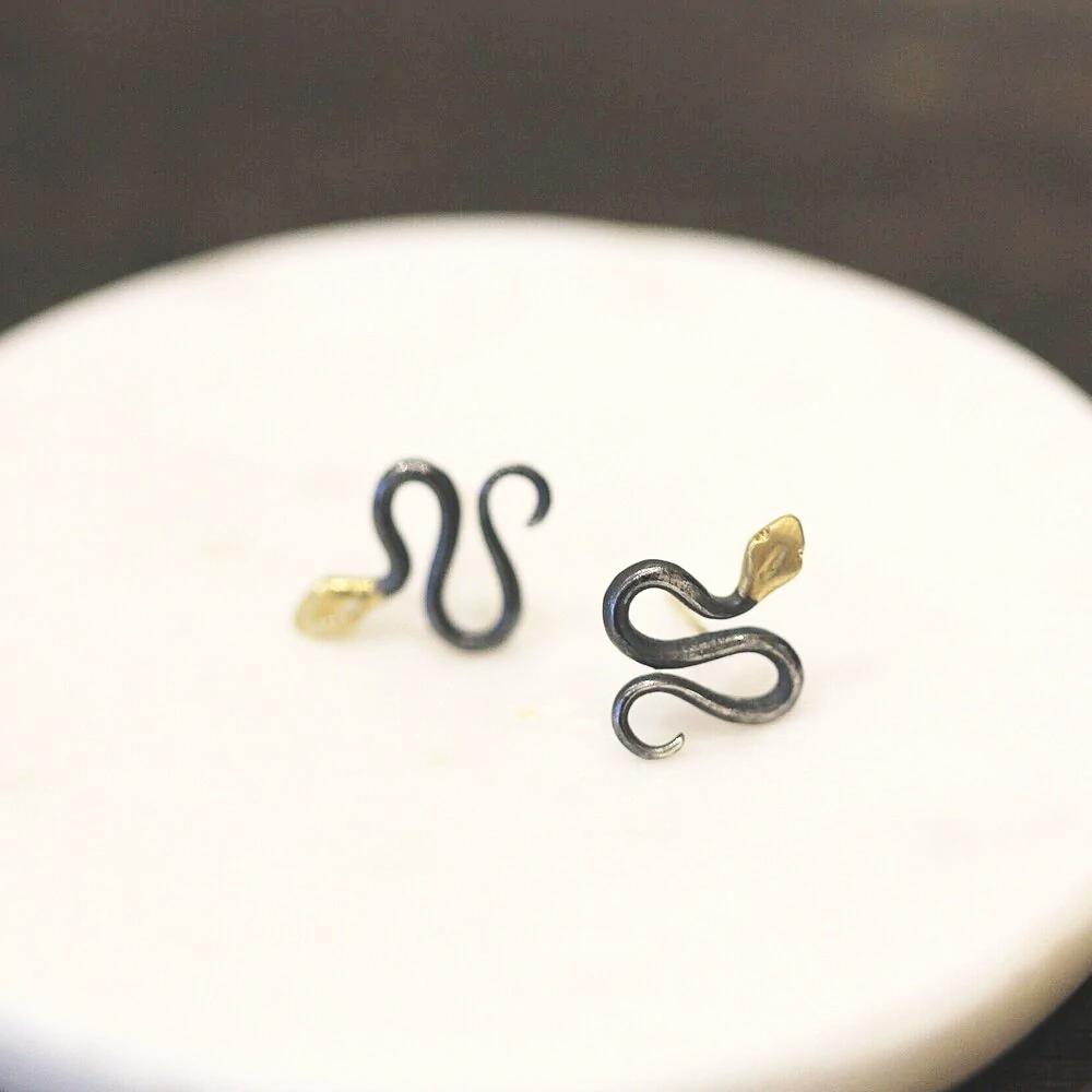 Two Tone Serpent Studs