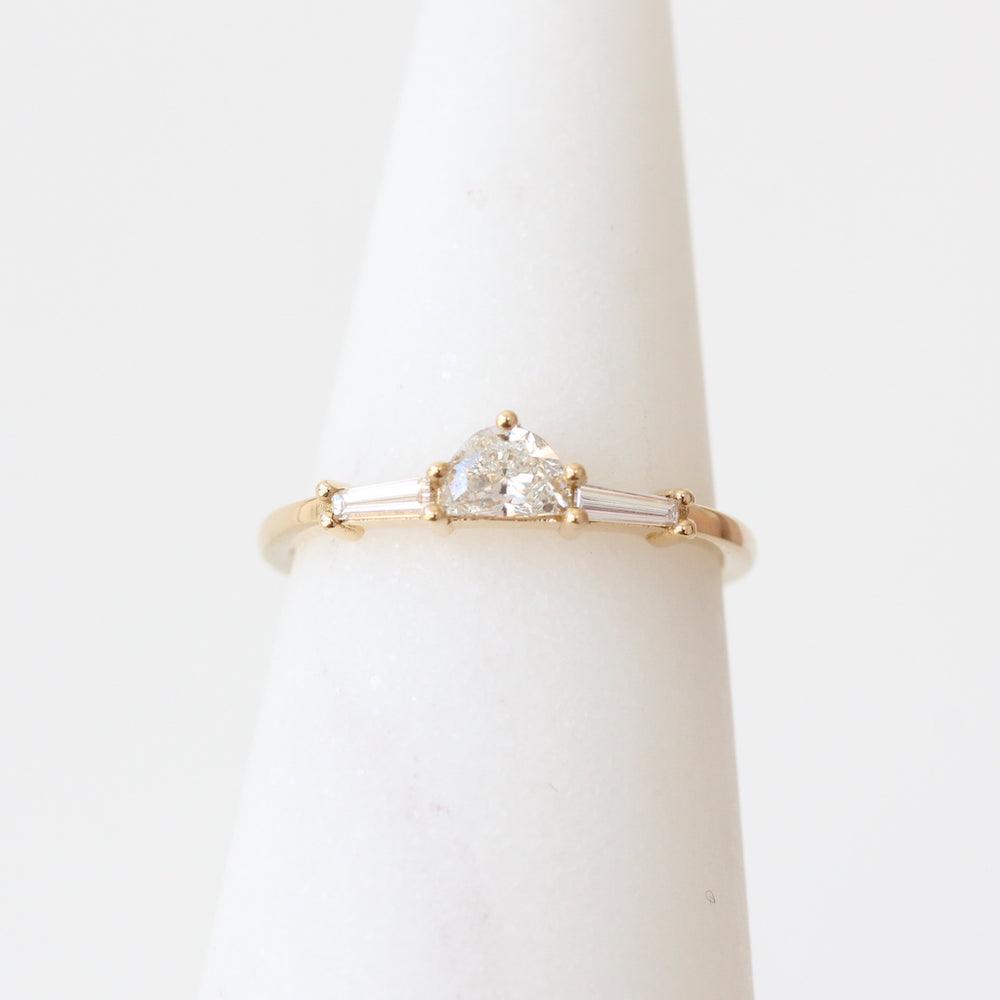 Three Stone Half Moon and Baguette Diamond Ring – Sailor