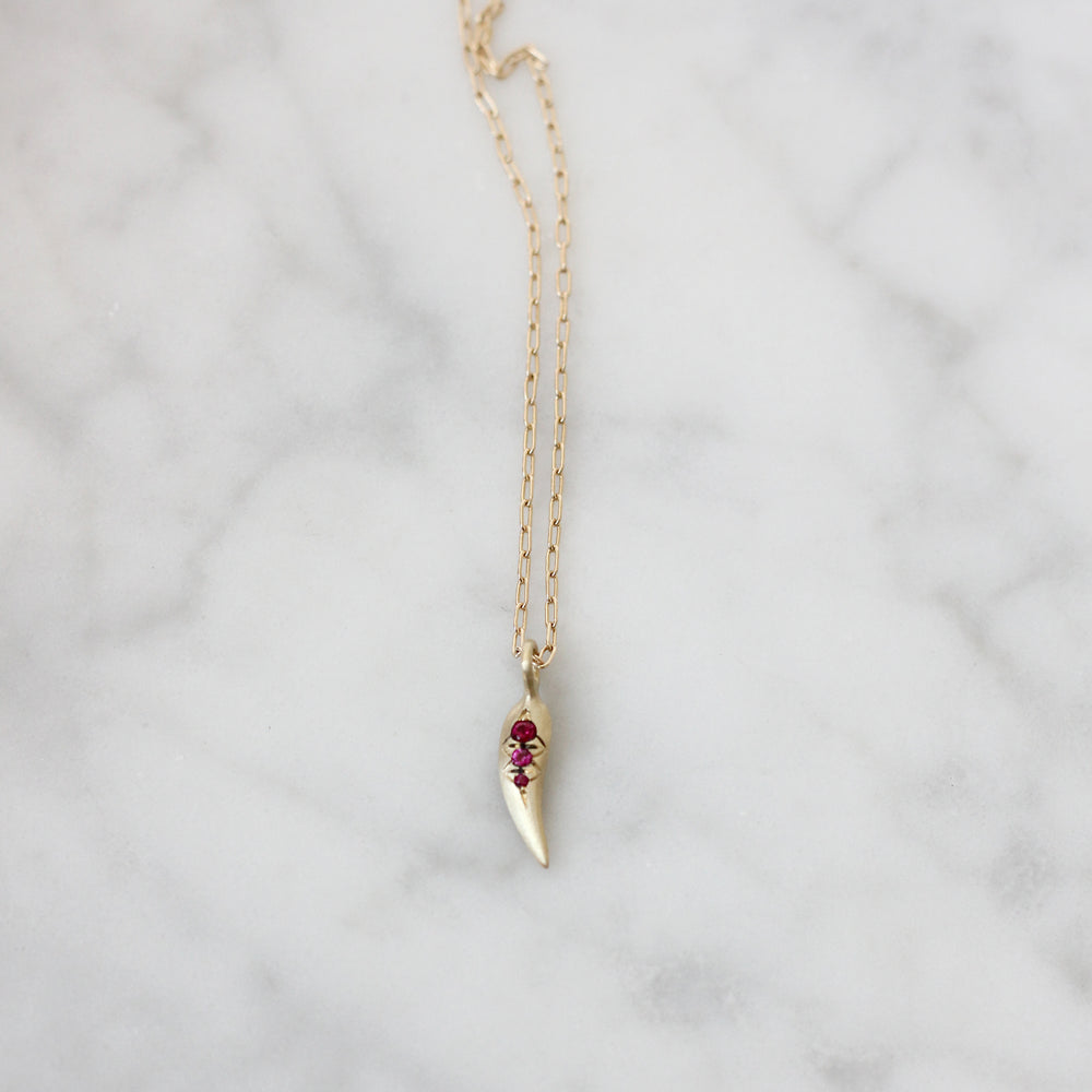 
            
                Load image into Gallery viewer, Danyell Rascoe 10K Ruby Chili Necklace
            
        