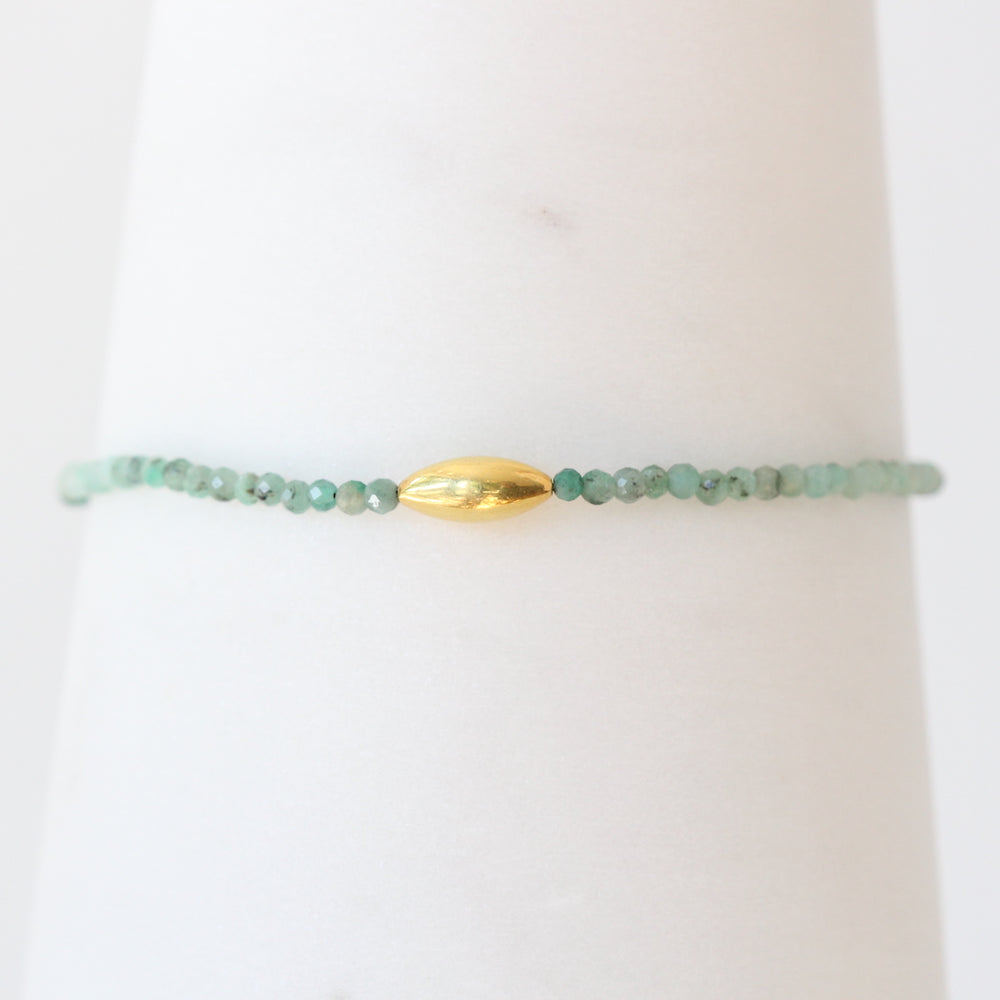 
            
                Load image into Gallery viewer, Emerald and 18K Bracelet
            
        