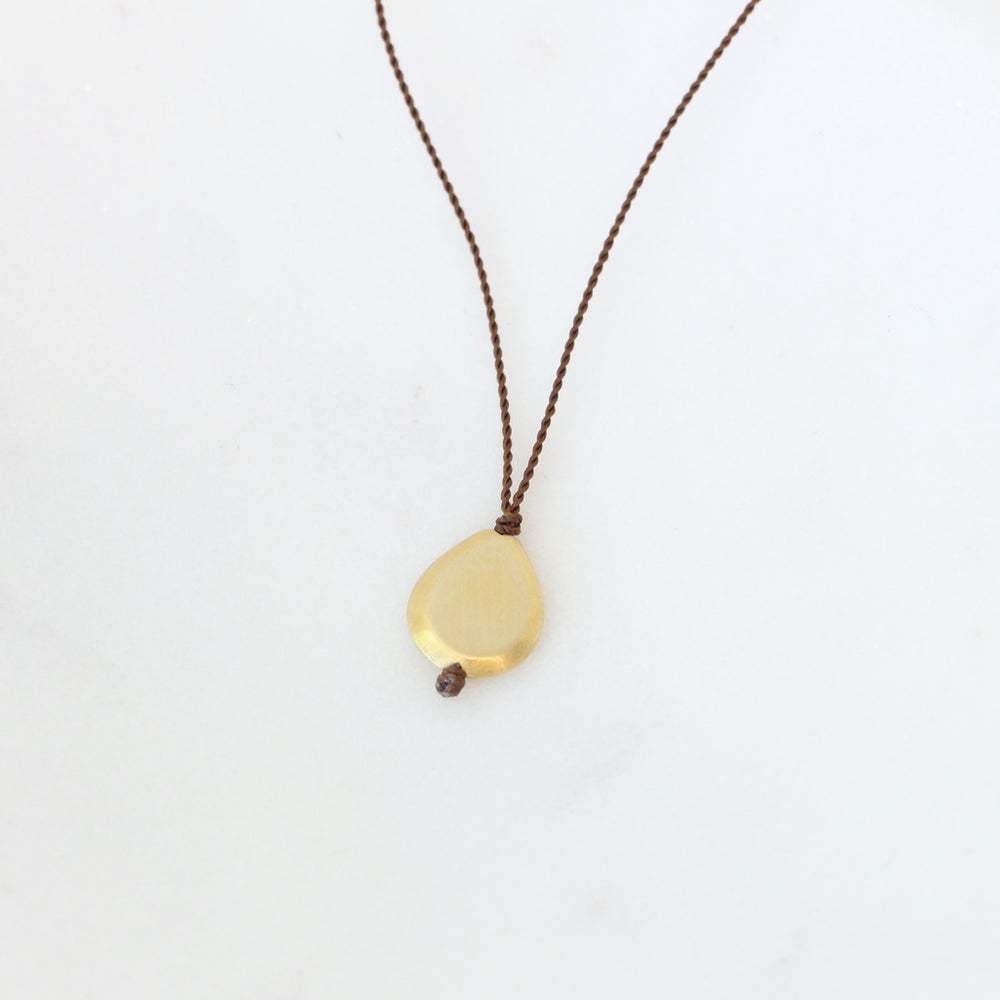 
            
                Load image into Gallery viewer, Margaret Solow 18K Flat Teardrop Necklace
            
        