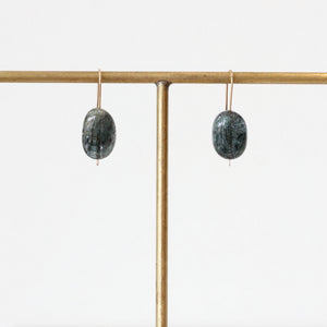 
            
                Load image into Gallery viewer, Mary MacGill Gold-filled Moss Aquamarine Hook Earrings
            
        
