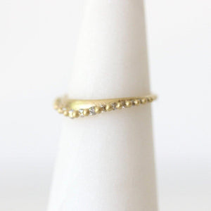 Polly Wales Diamond Beatrix Petal Ring in 18K yellow gold