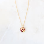 Polly Wales Ruby Disc Pendant