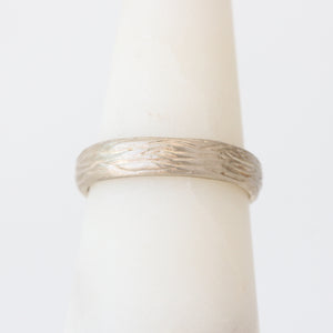 
            
                Load image into Gallery viewer, Sarah Swell Textured White Gold Band 
            
        