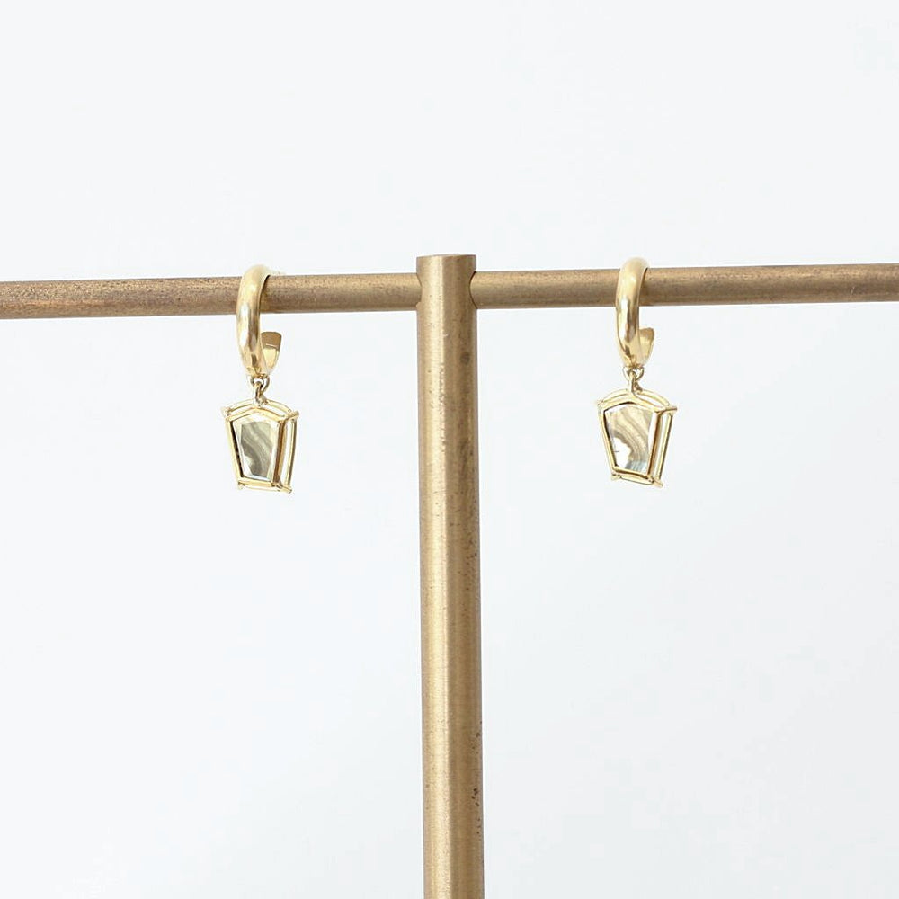 
            
                Load image into Gallery viewer, Tura Sugden Diamond Slice Hoops in 18k
            
        