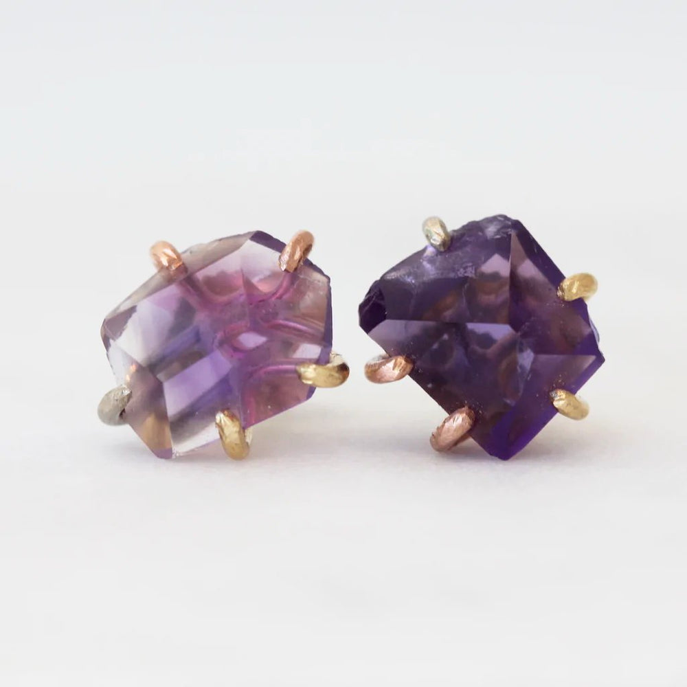 Variance Objects Amethyst Studs 