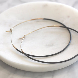 Large Mixed Metal Hoops