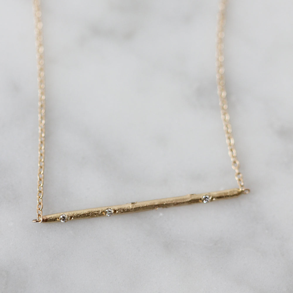 Victoria Cunningham Diamond Stick Necklace